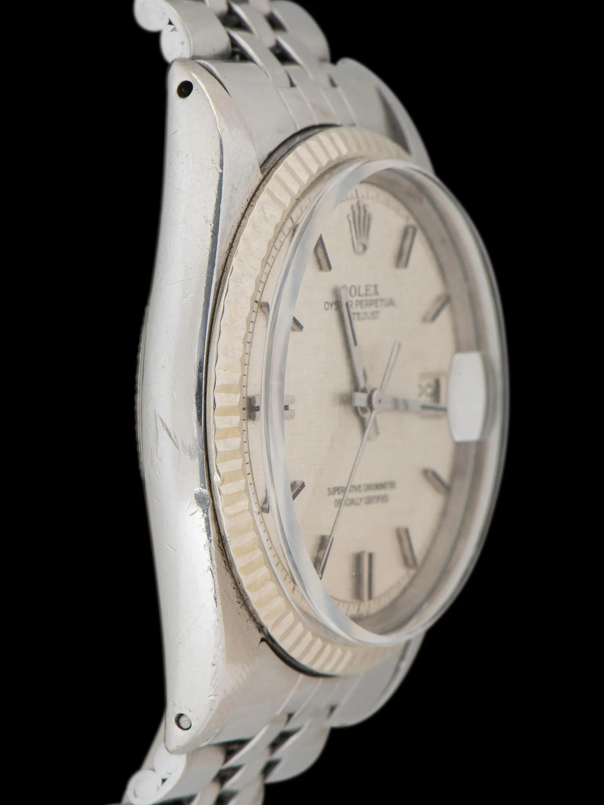 1970 Rolex Datejust (Ref. 1601) Non-Luminous Silver "Linen" Dial