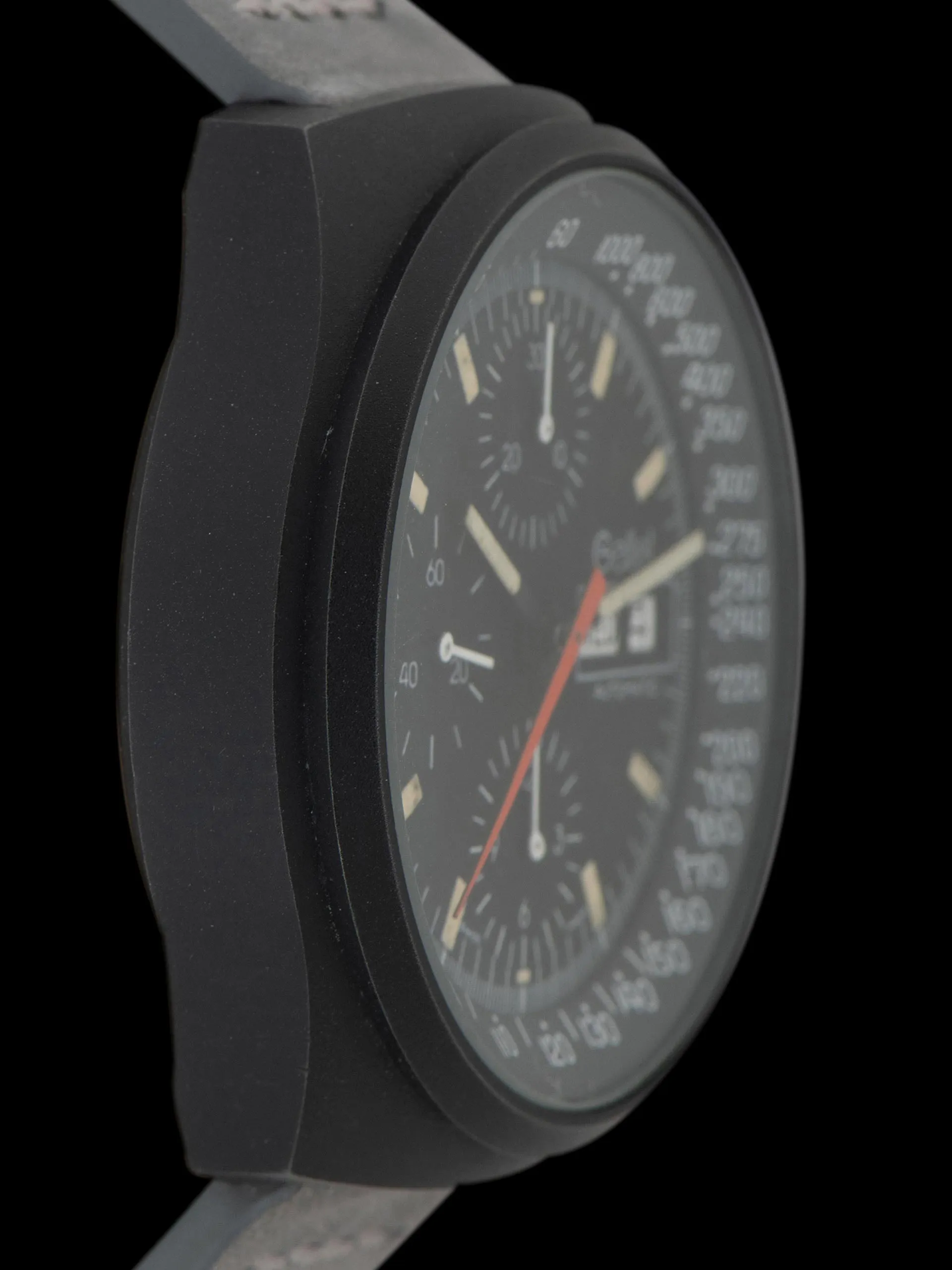 1980s Gallet Multichron 12 Automatic Chronograph PVD 'Valjoux Cal. 7750' "Top Gun"