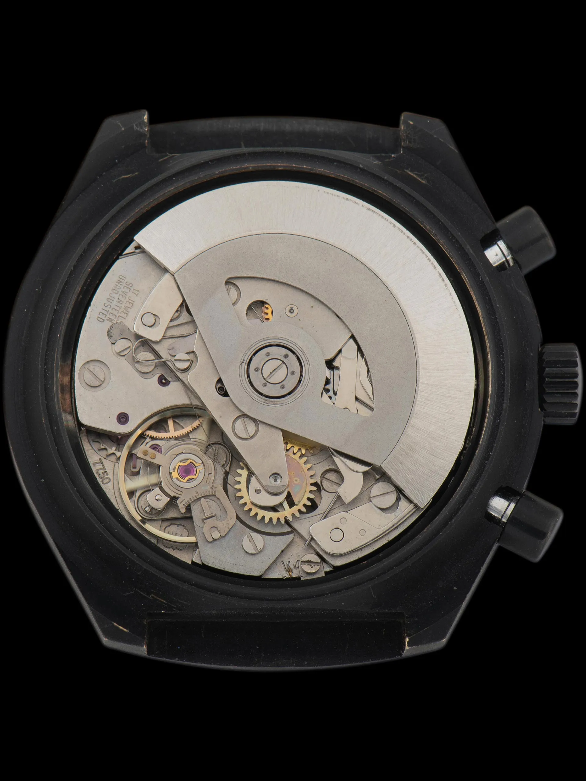 1980s Gallet Multichron 12 Automatic Chronograph PVD 'Valjoux Cal. 7750' "Top Gun"