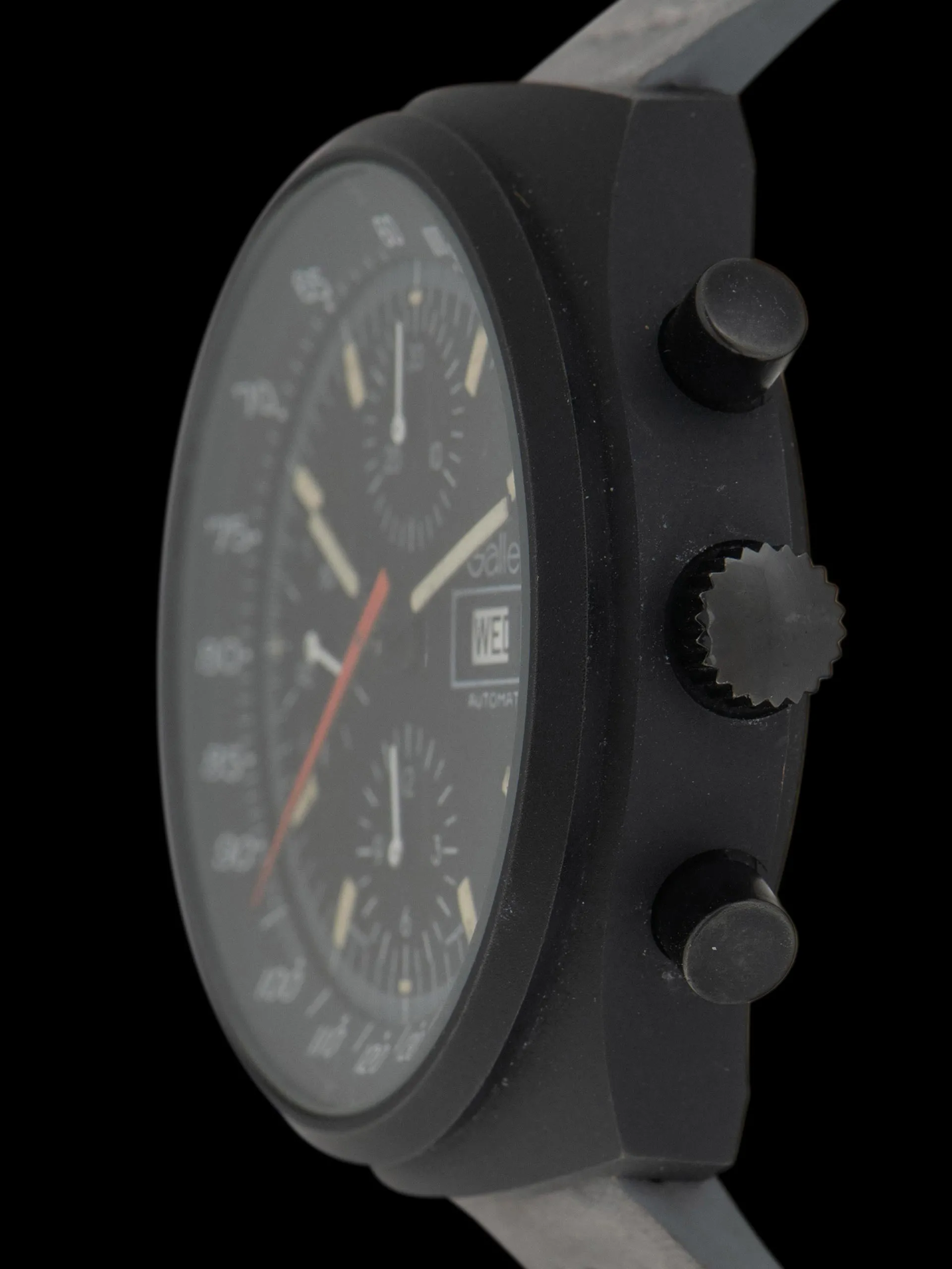 1980s Gallet Multichron 12 Automatic Chronograph PVD 'Valjoux Cal. 7750' "Top Gun"