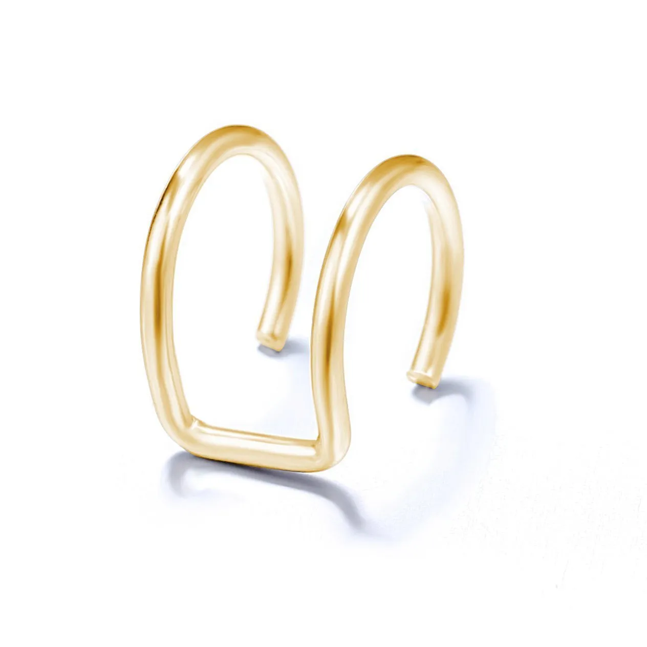2 Piece Ear Cuff 18K Gold Plated Earring in 18K Gold Plated ITALY Design
