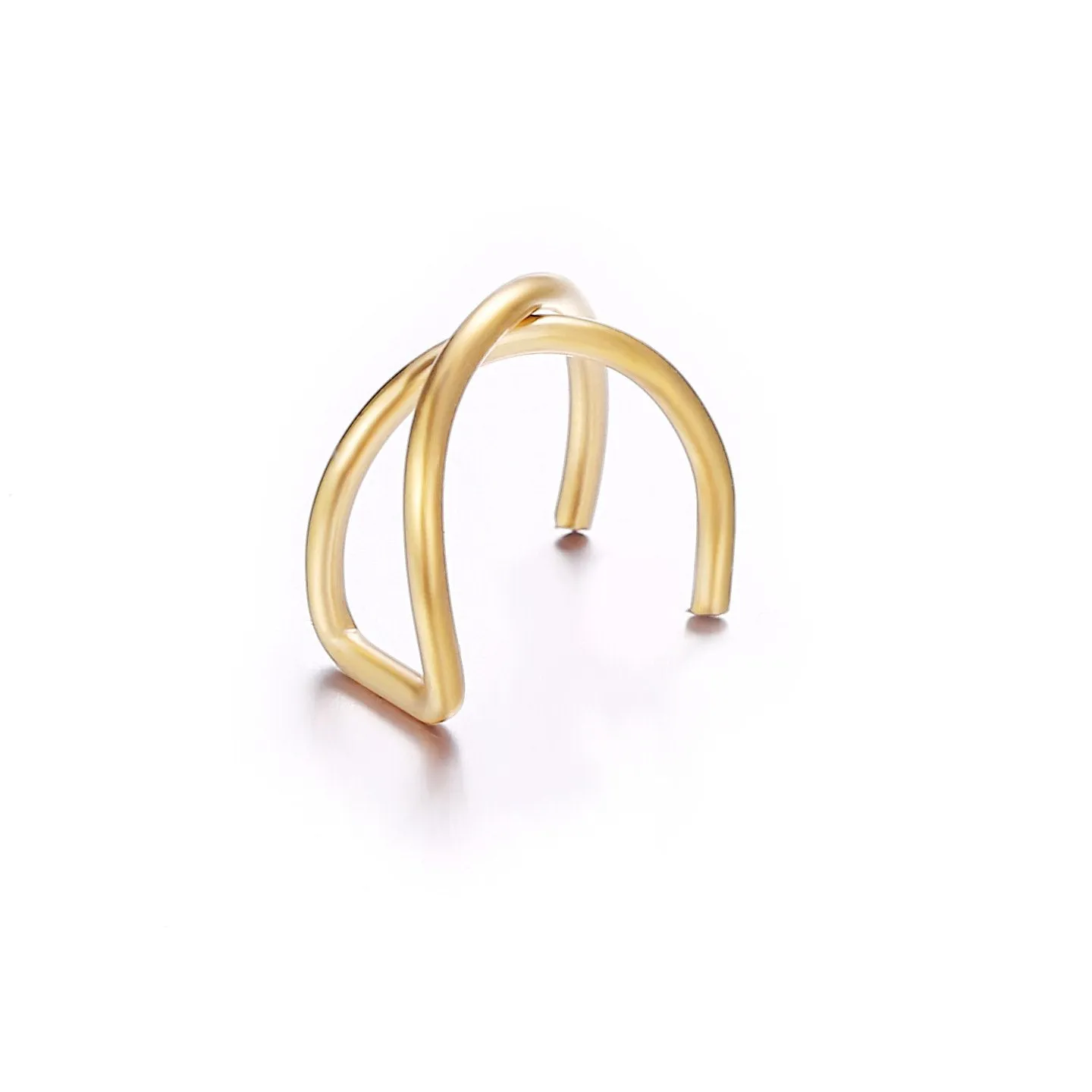 2 Piece Ear Cuff 18K Gold Plated Earring in 18K Gold Plated ITALY Design
