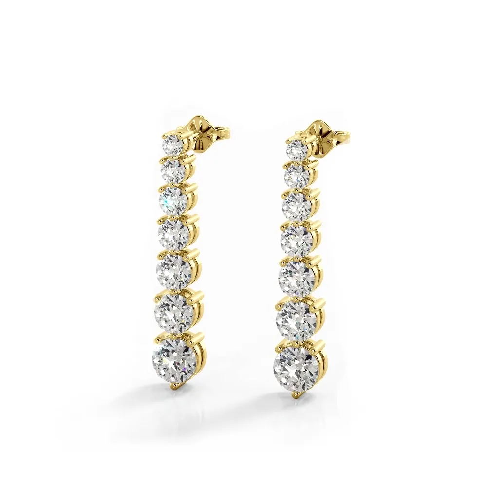 2.0 ctw. Round Diamond Cascade Drop Earrings