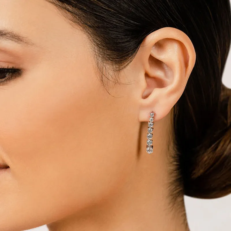 2.0 ctw. Round Diamond Cascade Drop Earrings