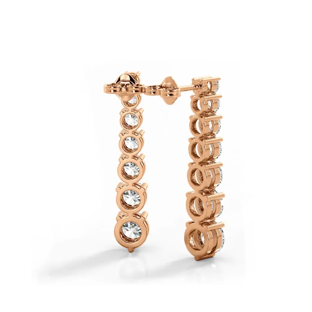 2.0 ctw. Round Diamond Cascade Drop Earrings
