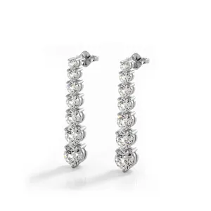 2.0 ctw. Round Diamond Cascade Drop Earrings