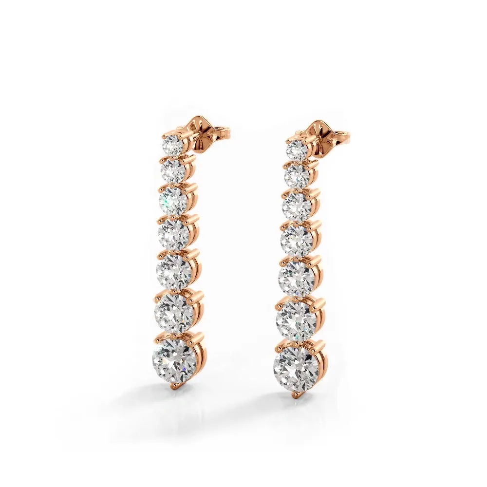 2.0 ctw. Round Diamond Cascade Drop Earrings