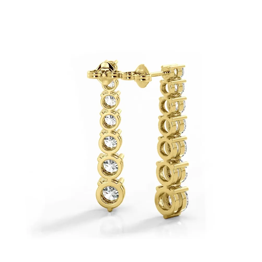 2.0 ctw. Round Diamond Cascade Drop Earrings