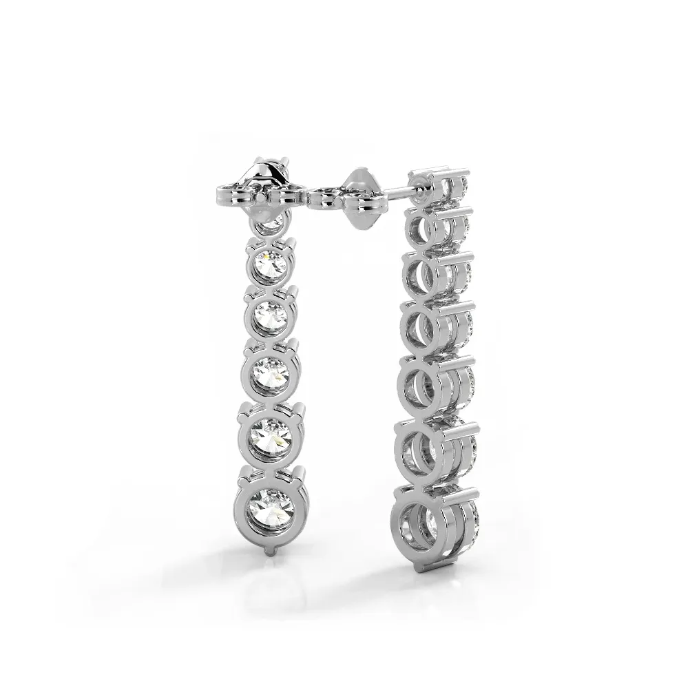 2.0 ctw. Round Diamond Cascade Drop Earrings