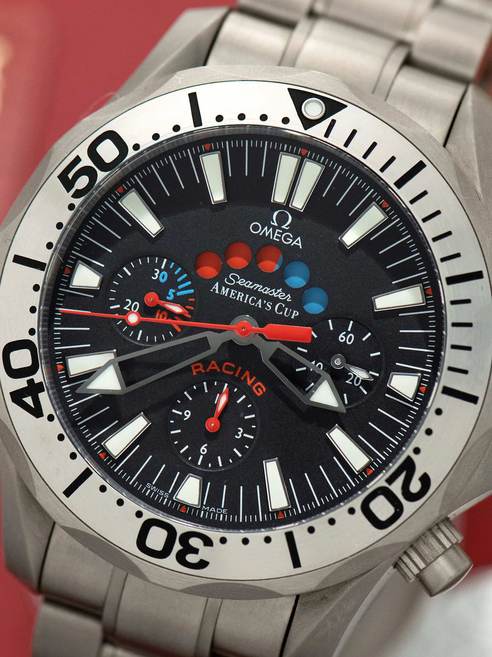 2017 Omega Seamaster America's Cup Regatta Chronograph Titanium (Ref. 2269.50.00) W/ Box, Papers, & Service Receipt
