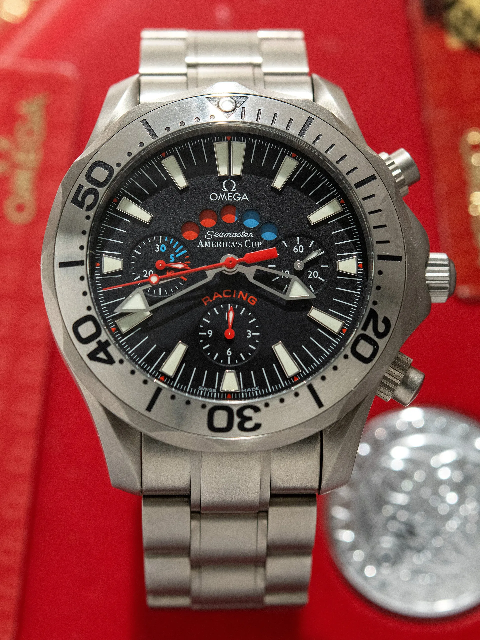 2017 Omega Seamaster America's Cup Regatta Chronograph Titanium (Ref. 2269.50.00) W/ Box, Papers, & Service Receipt
