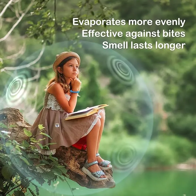 360 Pack Mosquito Repellent Stickers for Kids, with 6 Pack Mosquito Repellent Bracelets, Natural DEET-Free, Plant Ingredients, Mosquito Patches for Outdoor Camping & Travel