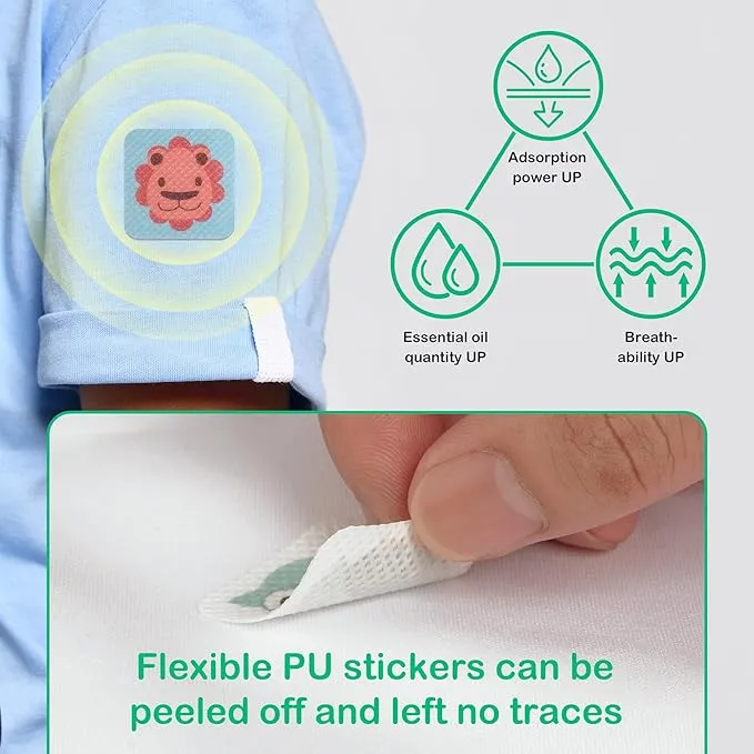 360 Pack Mosquito Repellent Stickers for Kids, with 6 Pack Mosquito Repellent Bracelets, Natural DEET-Free, Plant Ingredients, Mosquito Patches for Outdoor Camping & Travel