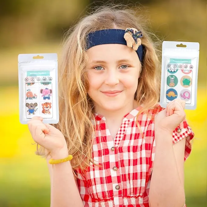 360 Pack Mosquito Repellent Stickers for Kids, with 6 Pack Mosquito Repellent Bracelets, Natural DEET-Free, Plant Ingredients, Mosquito Patches for Outdoor Camping & Travel