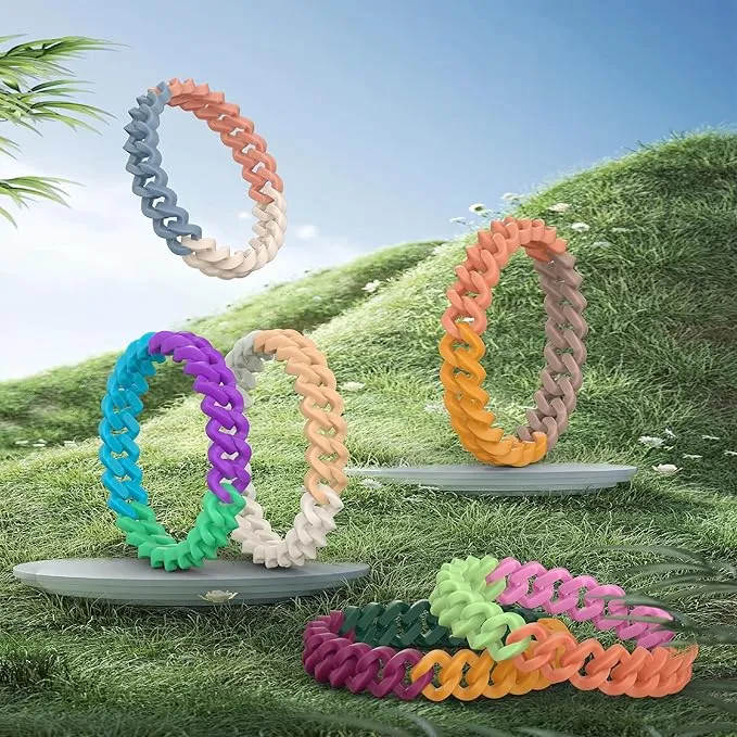 6 Pack Mosquito Repellent Bracelets for Adults and Kids, DEET-Free Insect & Bug Repellent Bands, Individually Wrapped Repellent Wristbands for Outdoor Camping Traveling