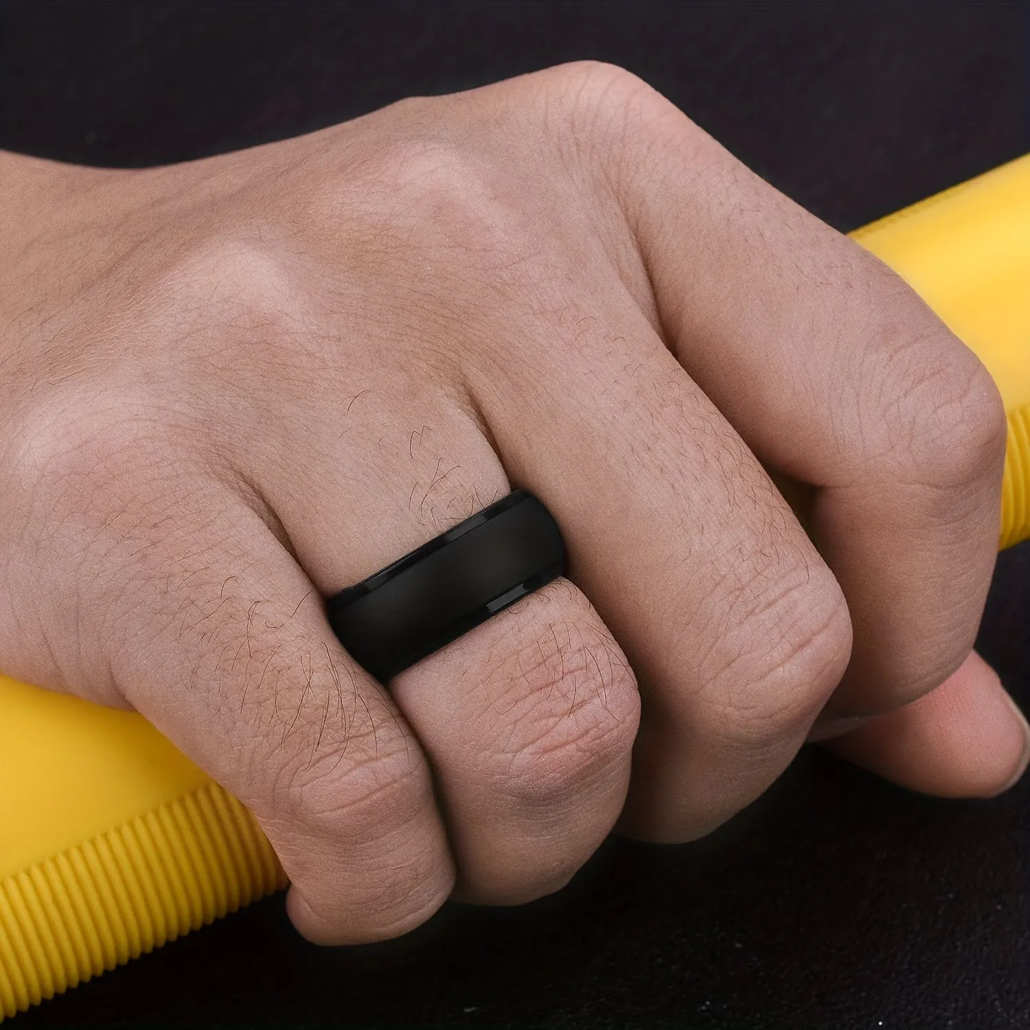 9MM Silicone Rubber Wedding Bands Men Women Rings Men's Jewelry