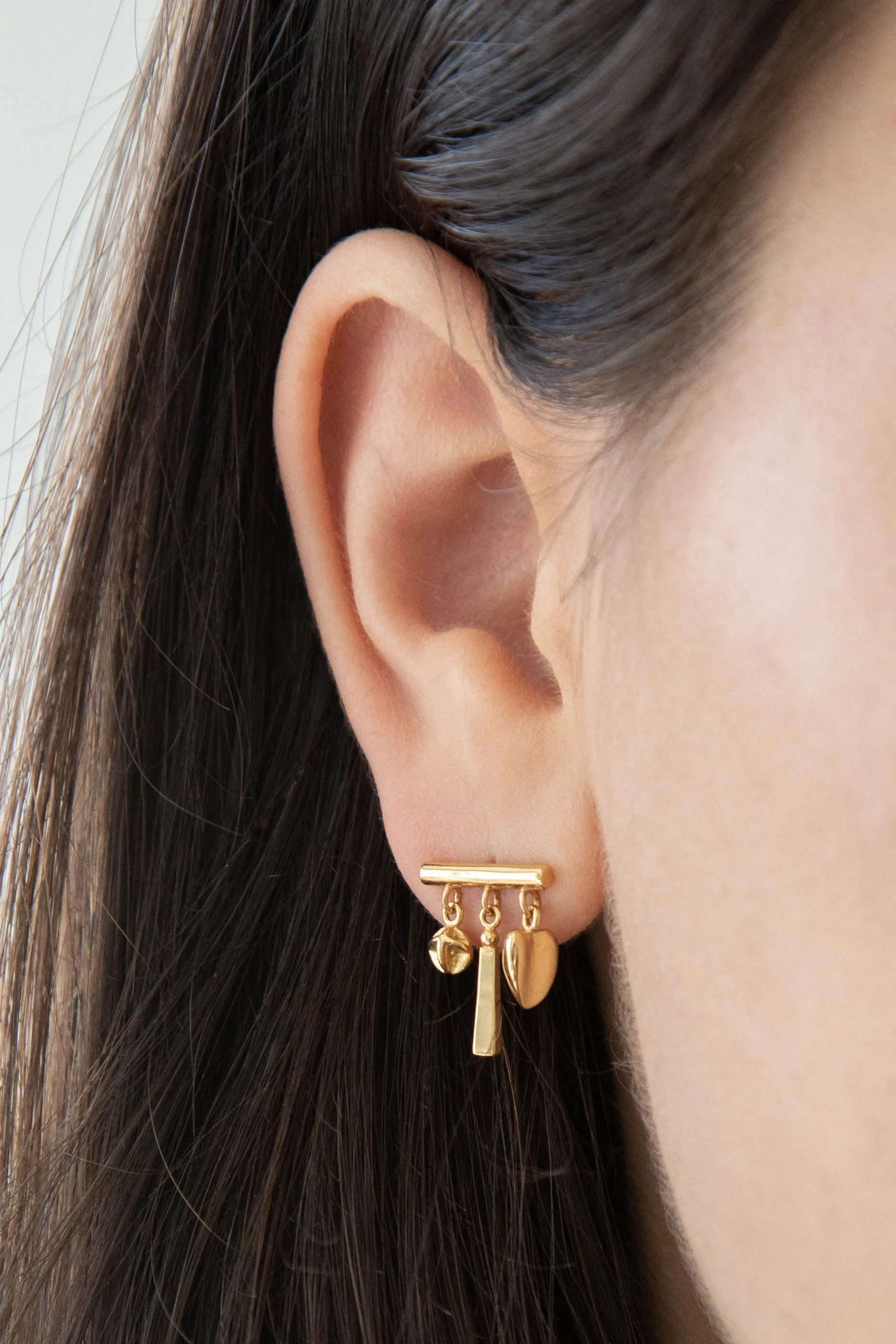 A New World Charm Bar Earring