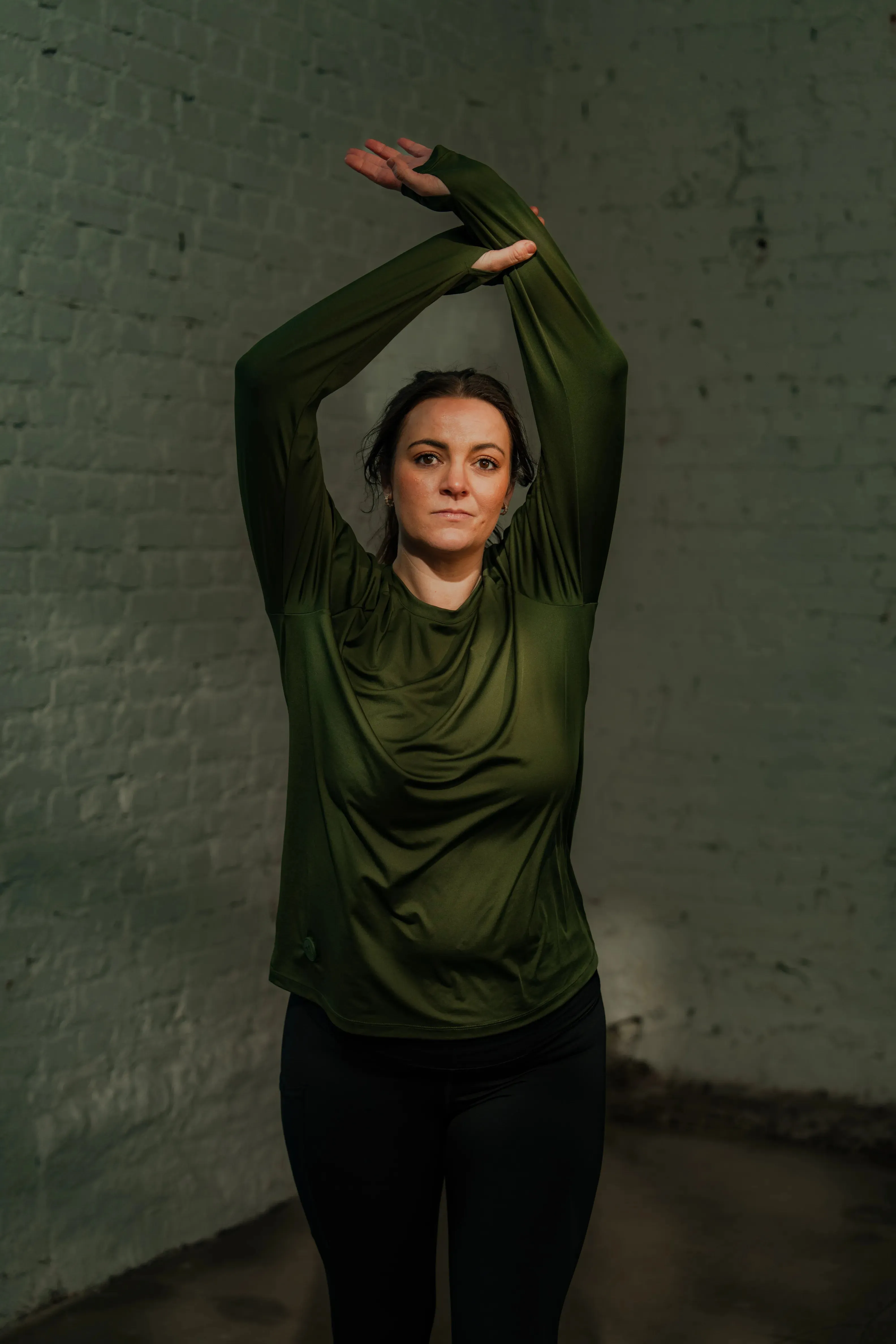 Active loose fit long sleeve - Dark green