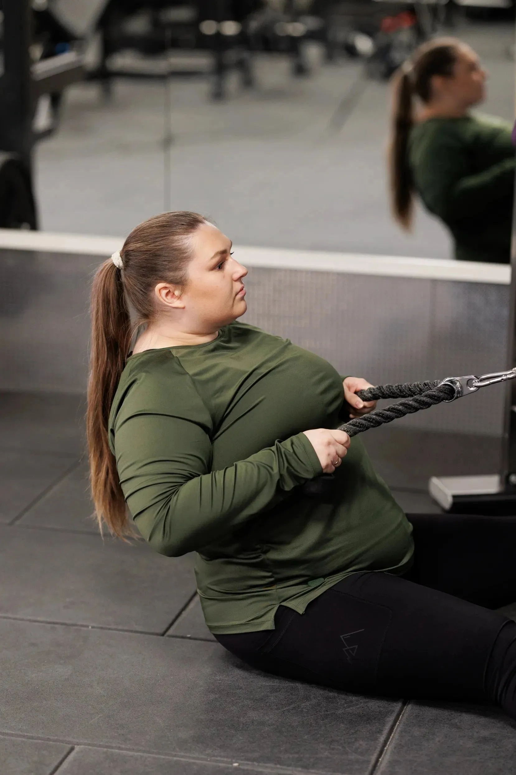 Active loose fit long sleeve - Dark green