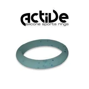Active Silicone Sport Rings - Ladies Stacker Blue Glitter (Click product to choose size)