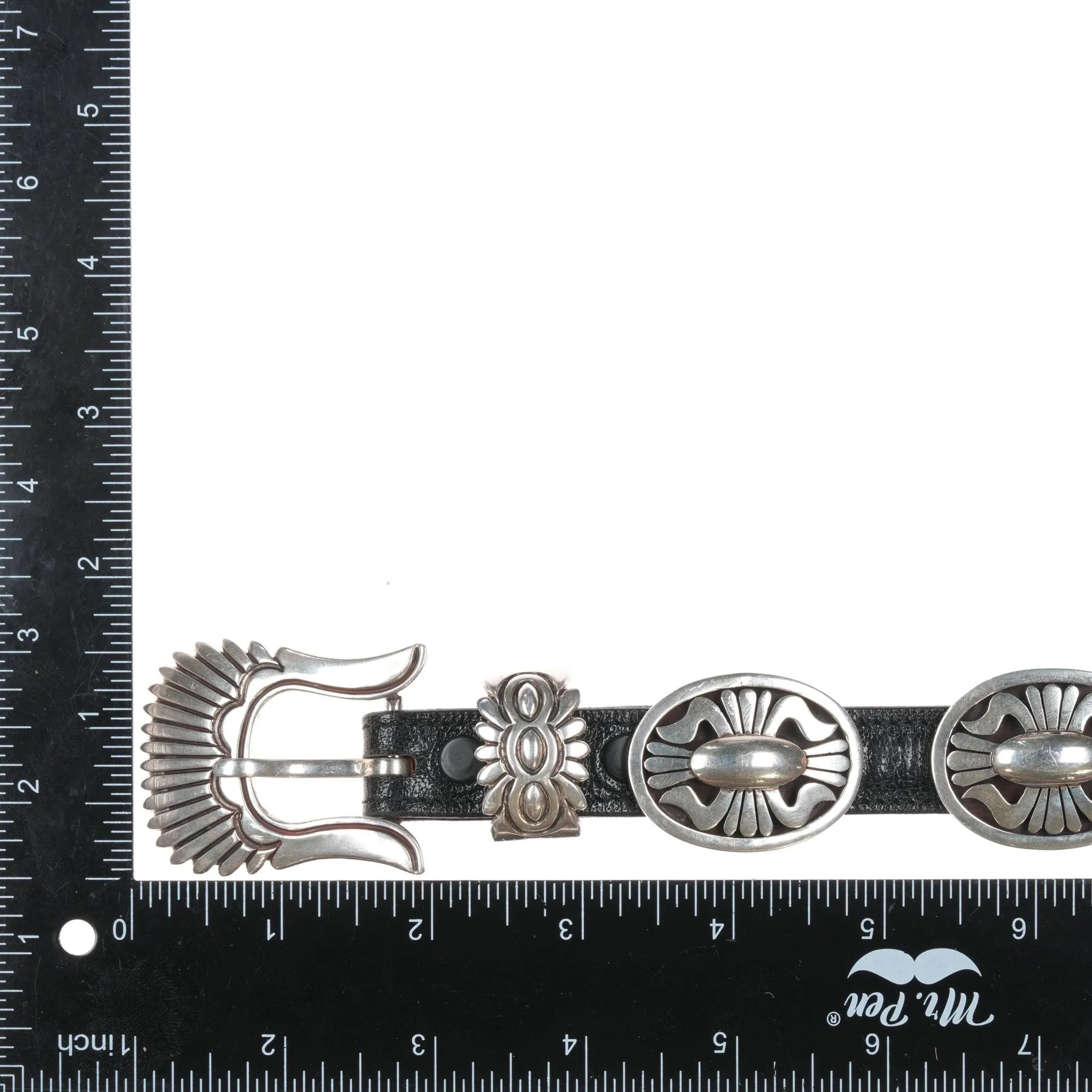 Allison Snowhawk Lee (1958-2022) Navajo sterling ranger style concho belt