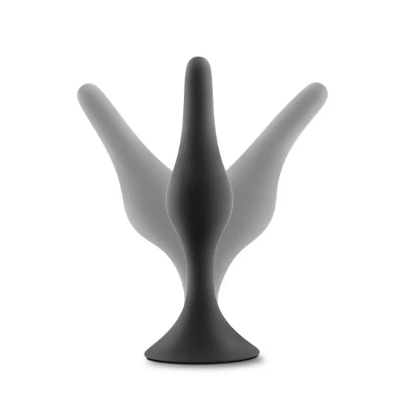 Anal Adventures Platinum - Silicone Beginner Plug  - Small - Black