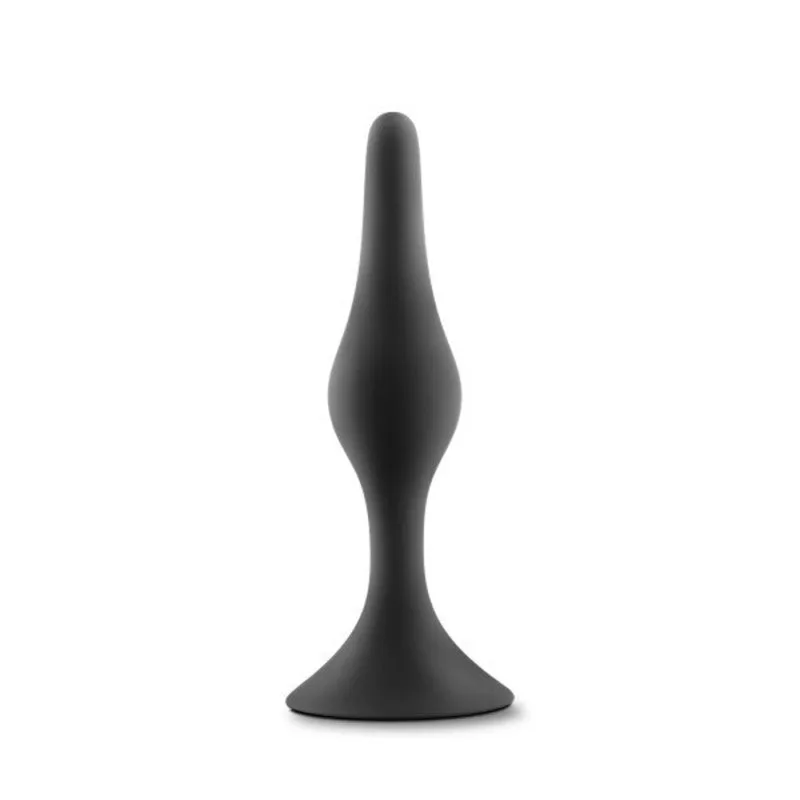 Anal Adventures Platinum - Silicone Beginner Plug  - Small - Black