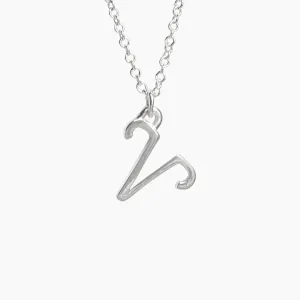 Aries Sign Zodiac Necklace in Sterling Silver