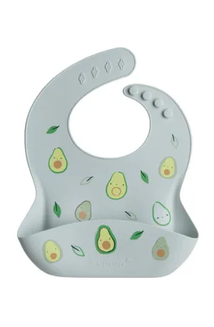 Bavoir en silicone - AVOCADO - No BPA Silicone 100% alimentaire