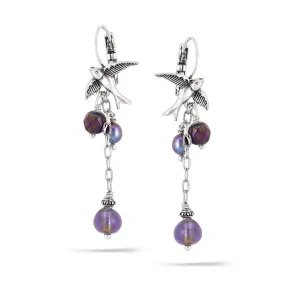 BIRD DROP EARRINGS #215PP3301 (1A8)