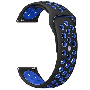 Black & Blue Active Silicone Band for Samsung Watch