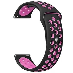Black & Pink Active Silicone Band for Samsung Watch