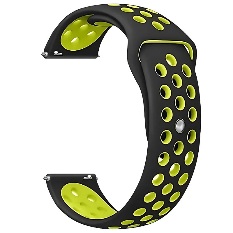 Black & Yellow Active Silicone Band for Samsung Watch