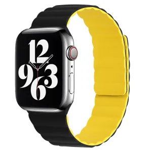 Black & Yellow Magnetic Silicone Band for Apple Watch