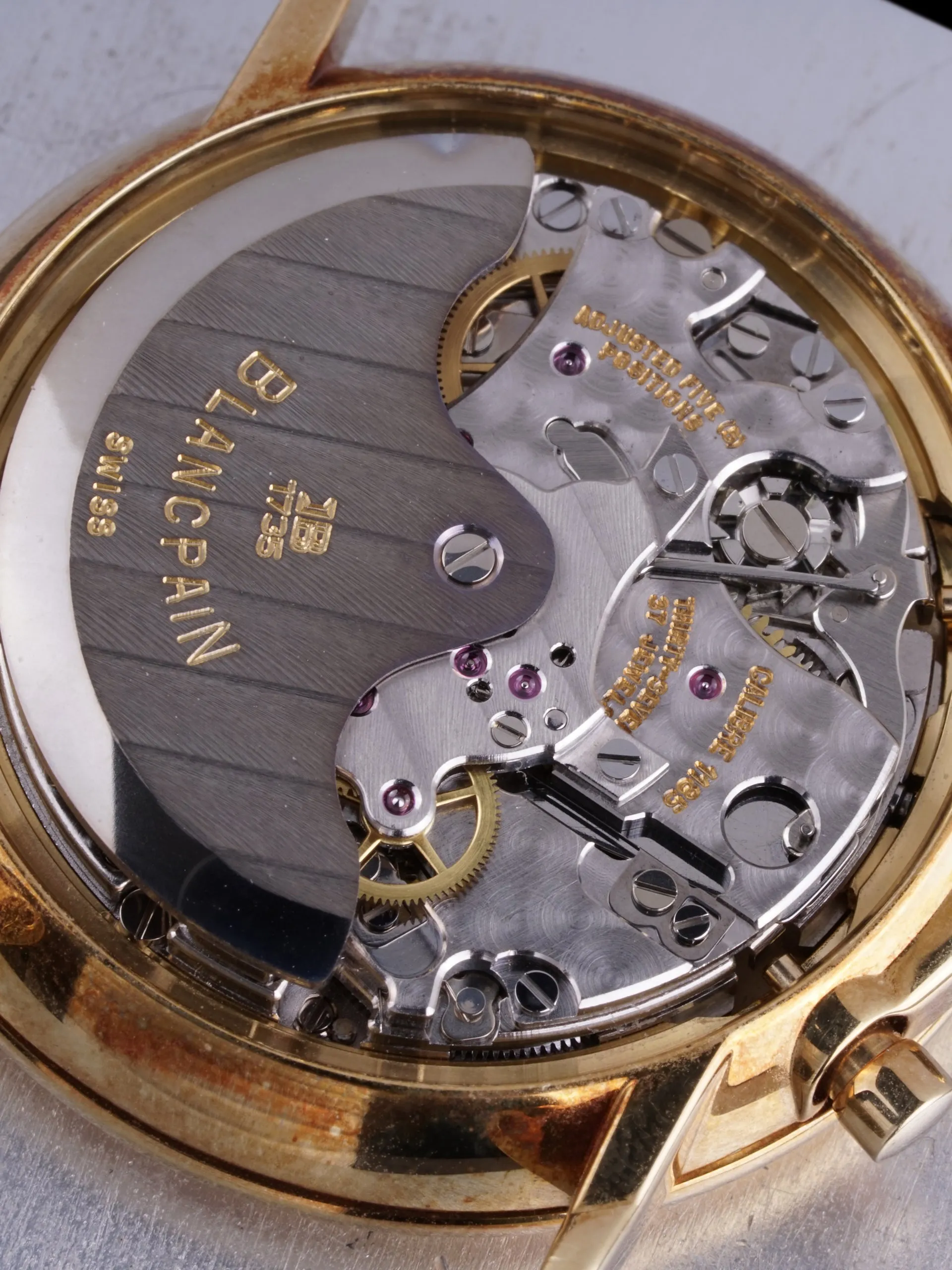 Blancpain 18k YG Villeret Chronograph (Ref. 1185-1418-55) "Tiffany & Co." W/ Boxes & Tiffany Letter