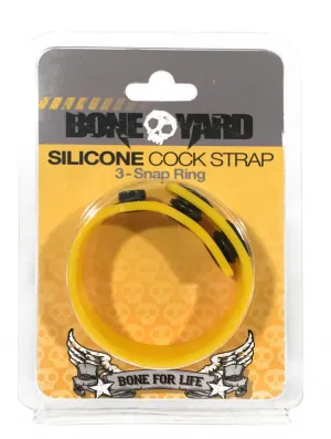 Boneyard Silicone  Strap 3 - Snap Ring - Yellow