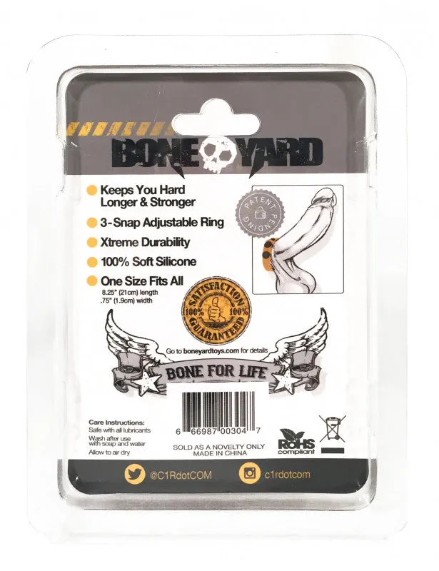 Boneyard Silicone  Strap 3 - Snap Ring - Yellow