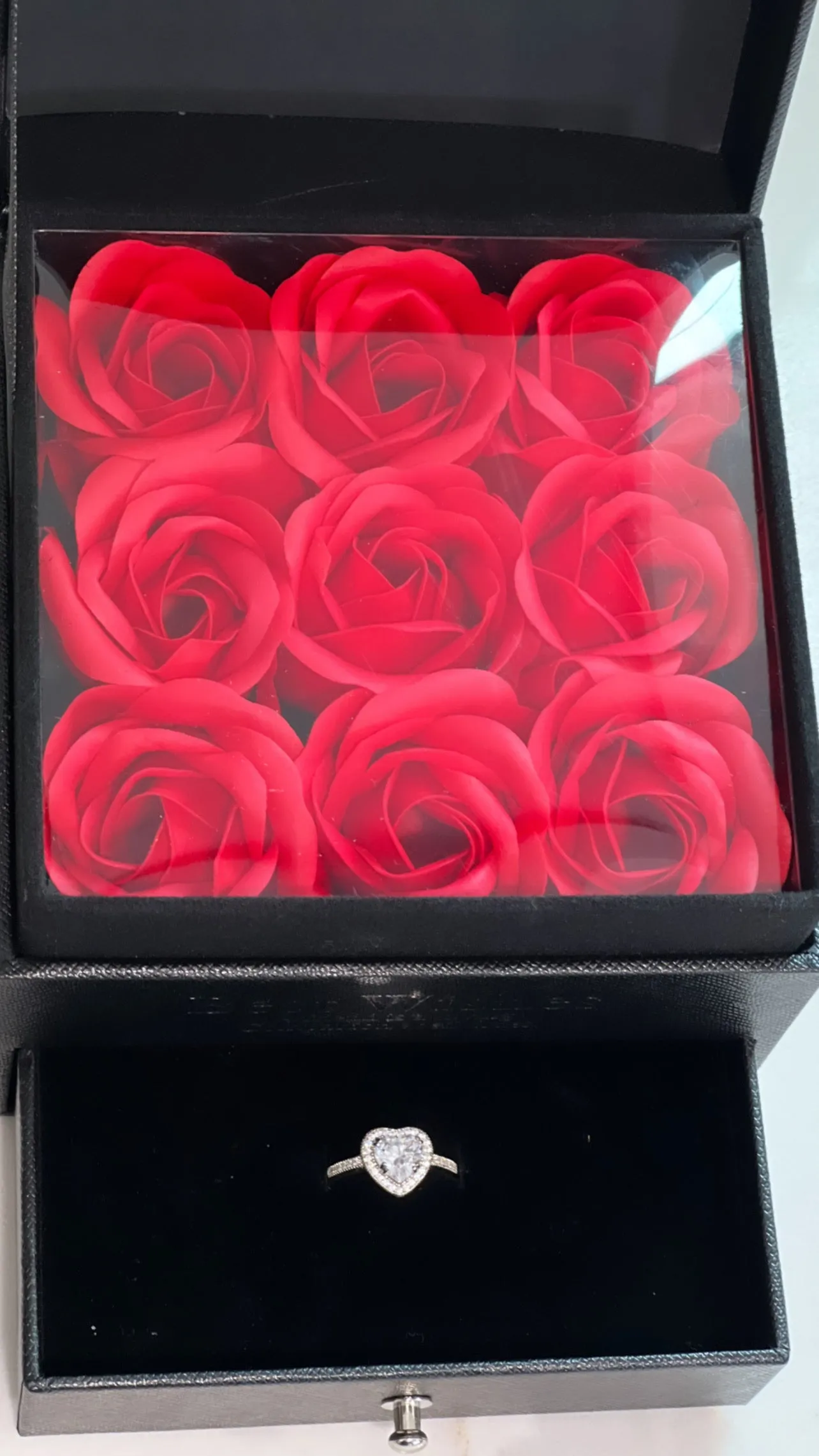 Box with roses