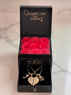 Box with roses