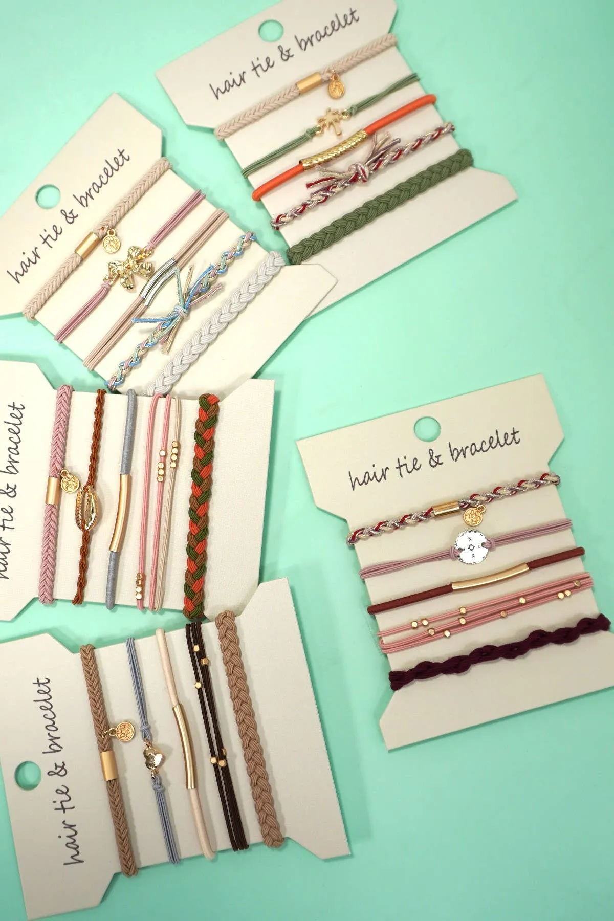 Bracelet Hair Ties W/ Charms