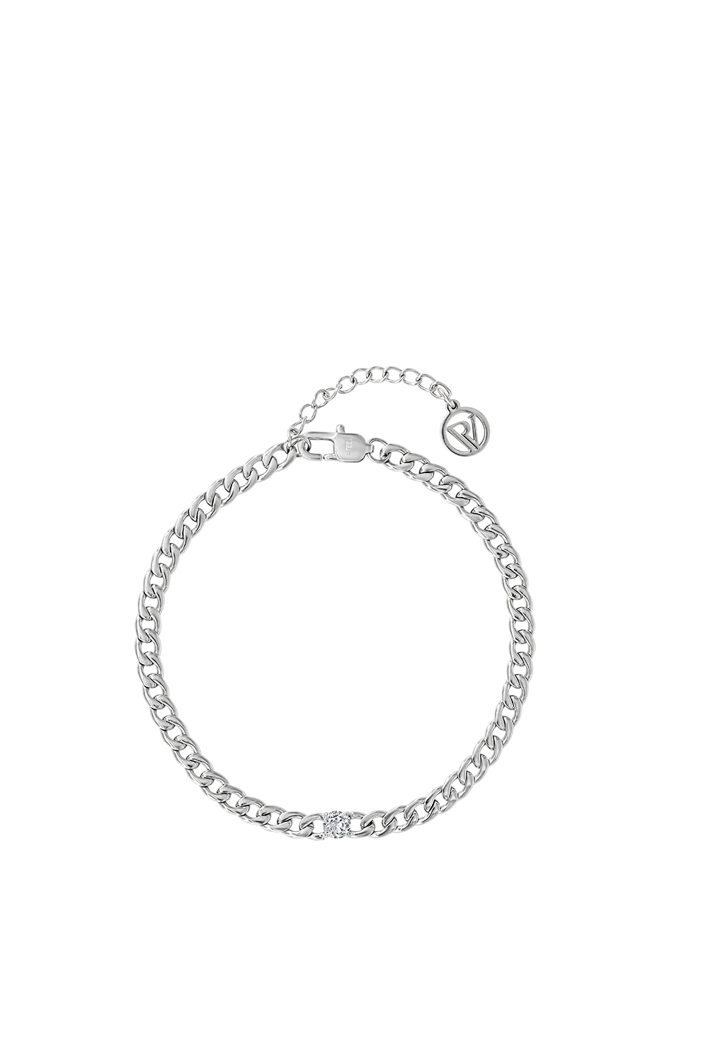 Brilliant Curb Bracelet Silver