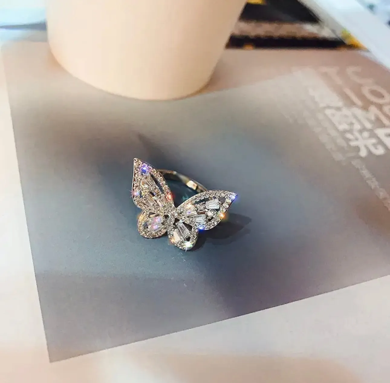 Butterfly Zircon All-Fit Ring
