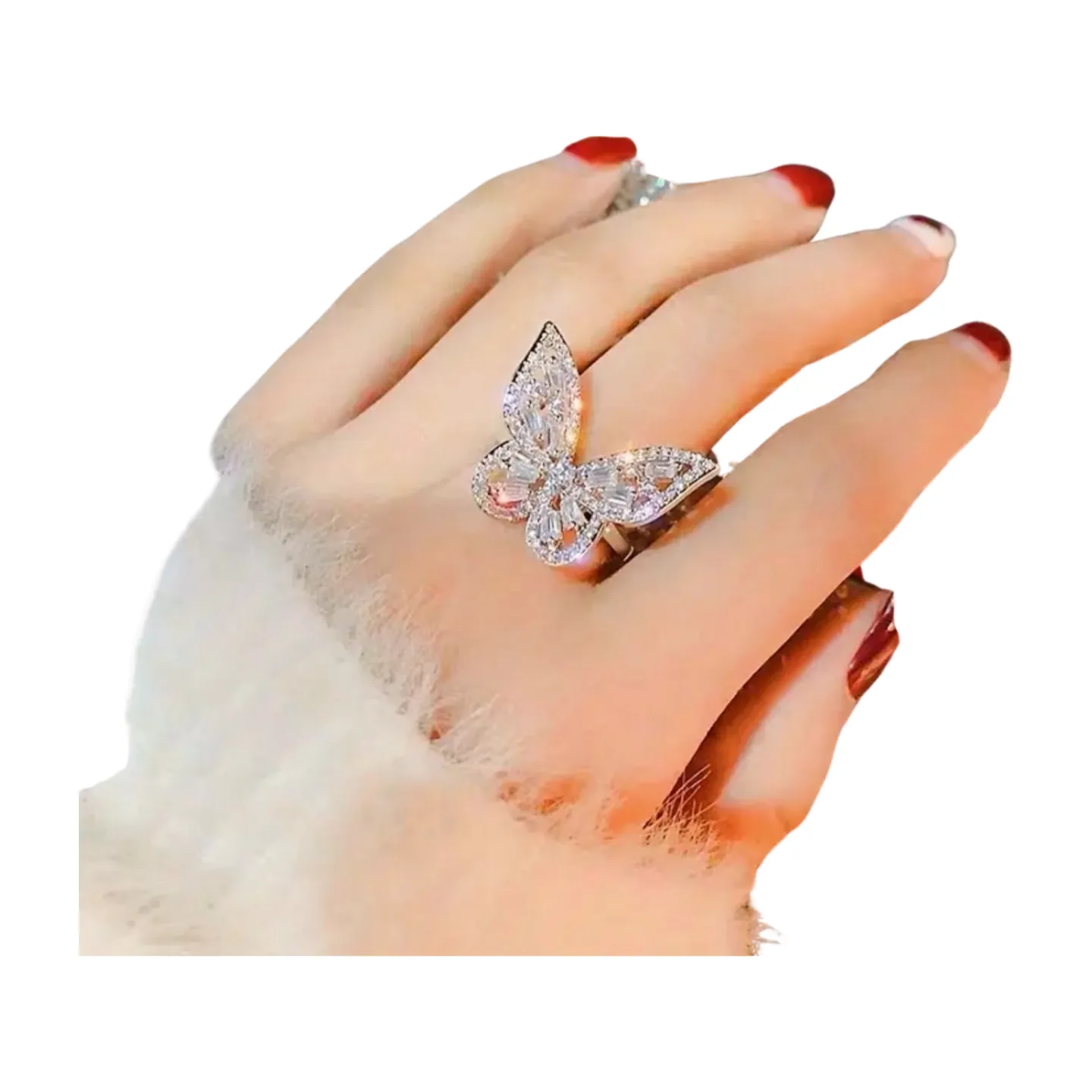 Butterfly Zircon All-Fit Ring