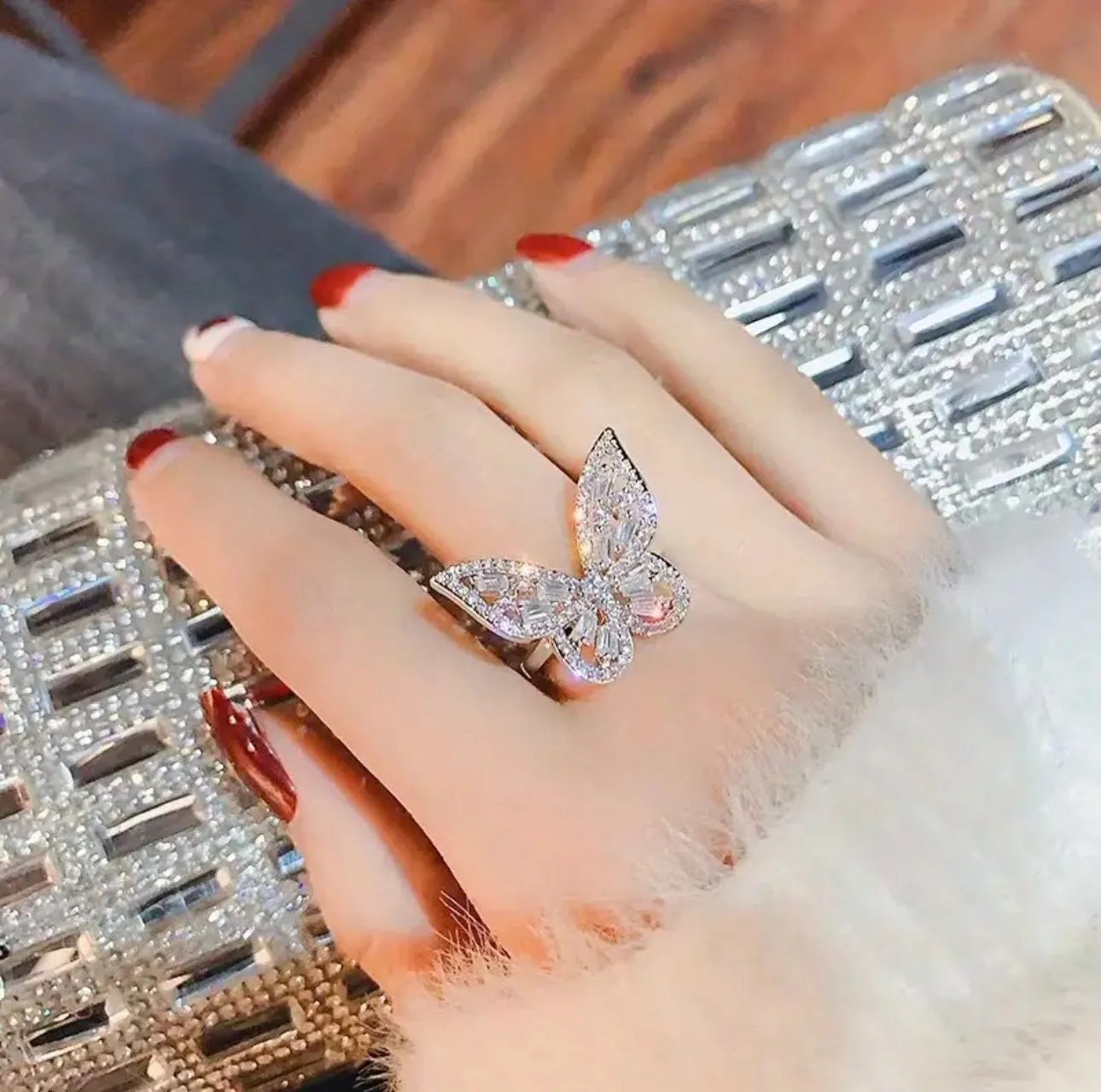 Butterfly Zircon All-Fit Ring