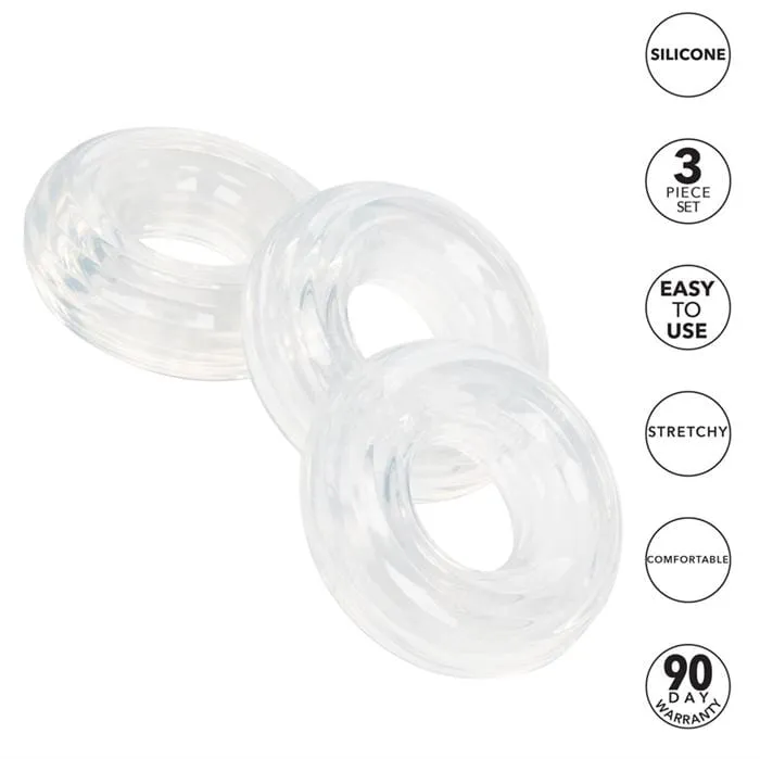 Calexotics Set of 3 Silicone Stacker Rings