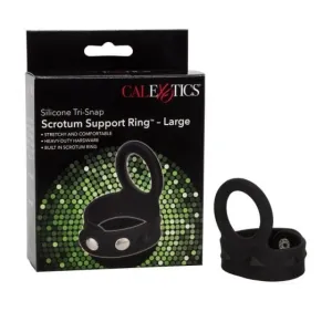 CalExotics Silicone Tri-Snap Scrotum Support Ring - Large
