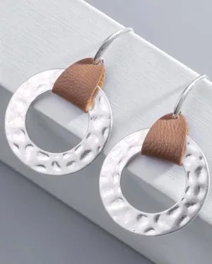 Circle Metal Drop Earrings