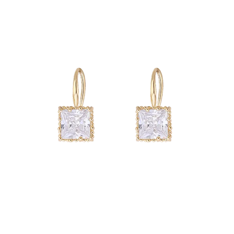 Classic Black White Stud Earrings Wedding Jewelry For Woman