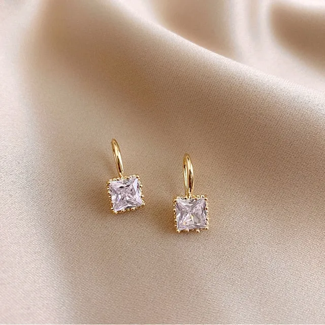 Classic Black White Stud Earrings Wedding Jewelry For Woman