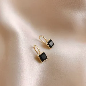 Classic Black White Stud Earrings Wedding Jewelry For Woman
